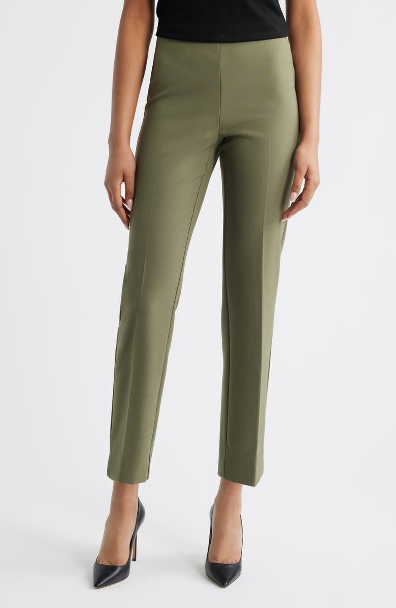 Anne Klein Hollywood High Waist Slim Pull-On Pants, Main, color, 