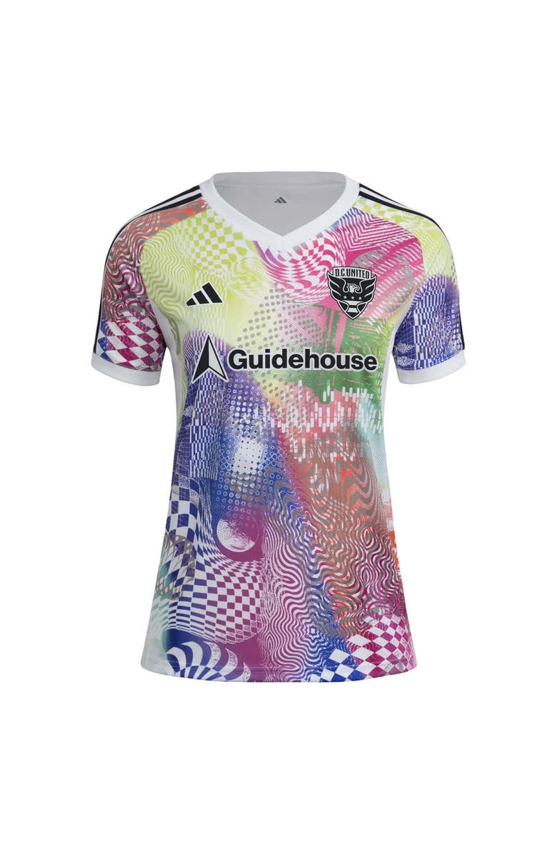 adidas Women's adidas White D.C. United 2025 Pride Pre-Match Top, Alternate, color, 
