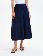 Finery London Harriet Cotton Cheesecloth Midi Skirt