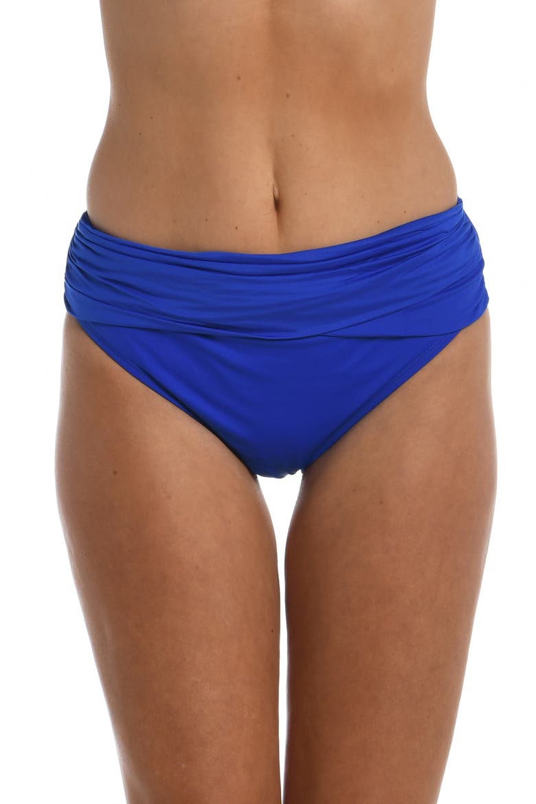 Island Goddess Overlap Bikini Bottoms, Main, color, SAPPHIRE