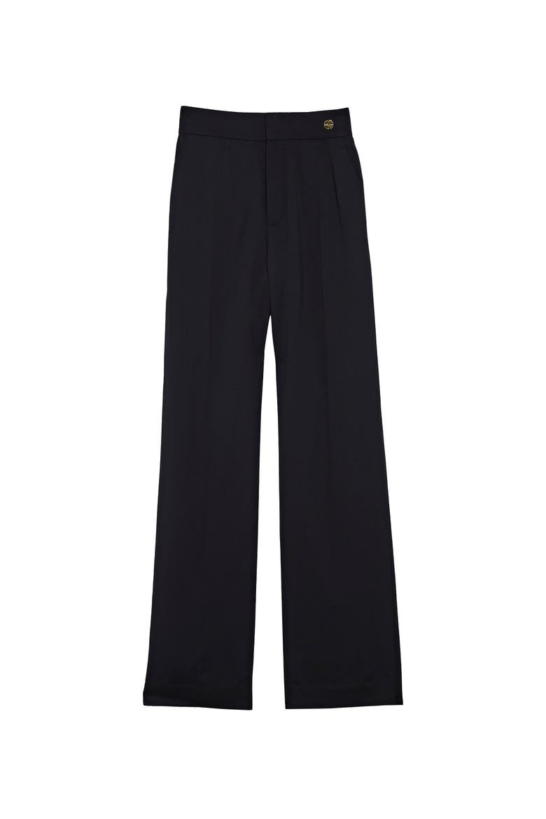 Sydney Relaxed Menswear-Style Trouser, Main, color, Black