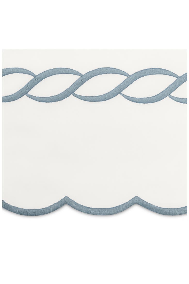 Classic Chain Scallop Set of 2 Pillowcases, Alternate, color, HAZY BLUE