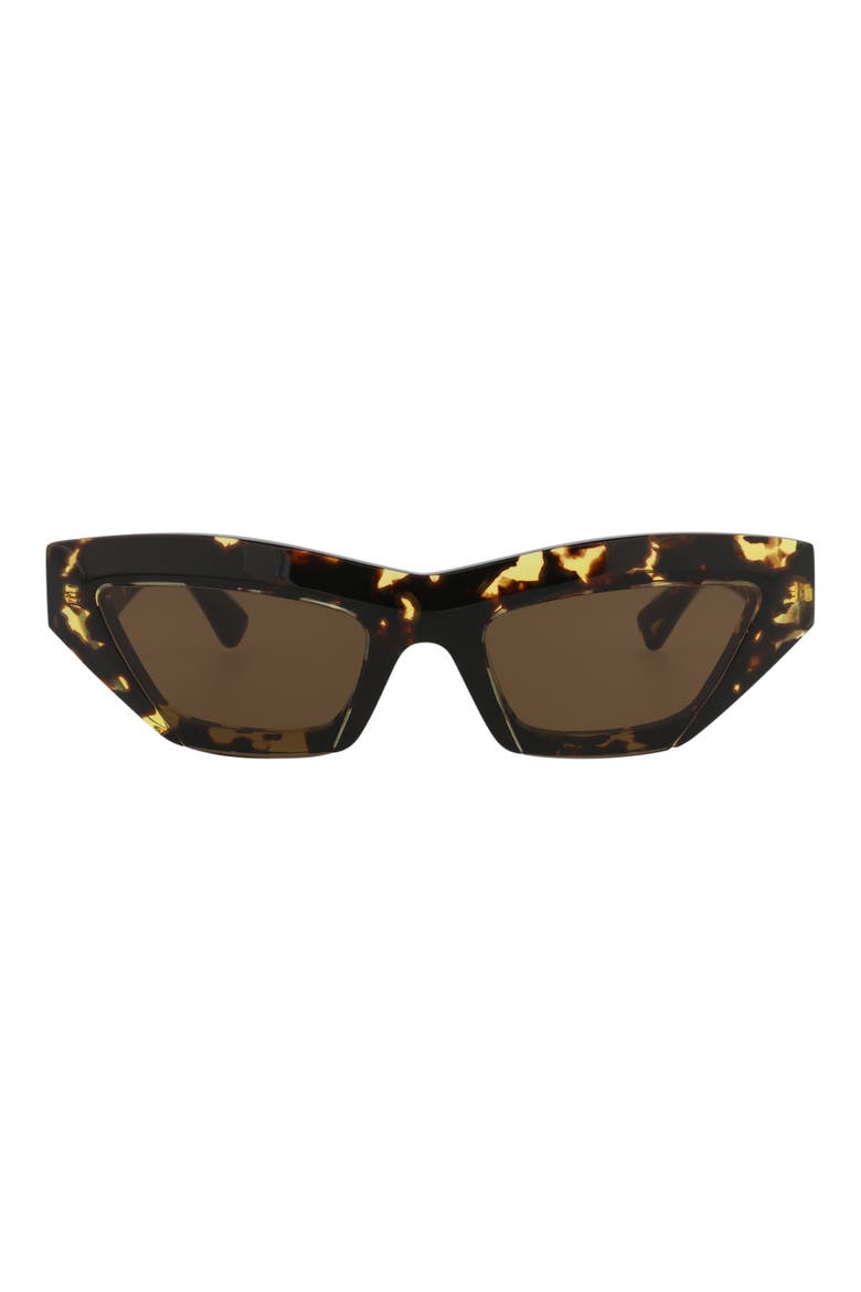 53mm Cat Eye Sunglasses, Main, color, HAVANA HAVANA BROWN