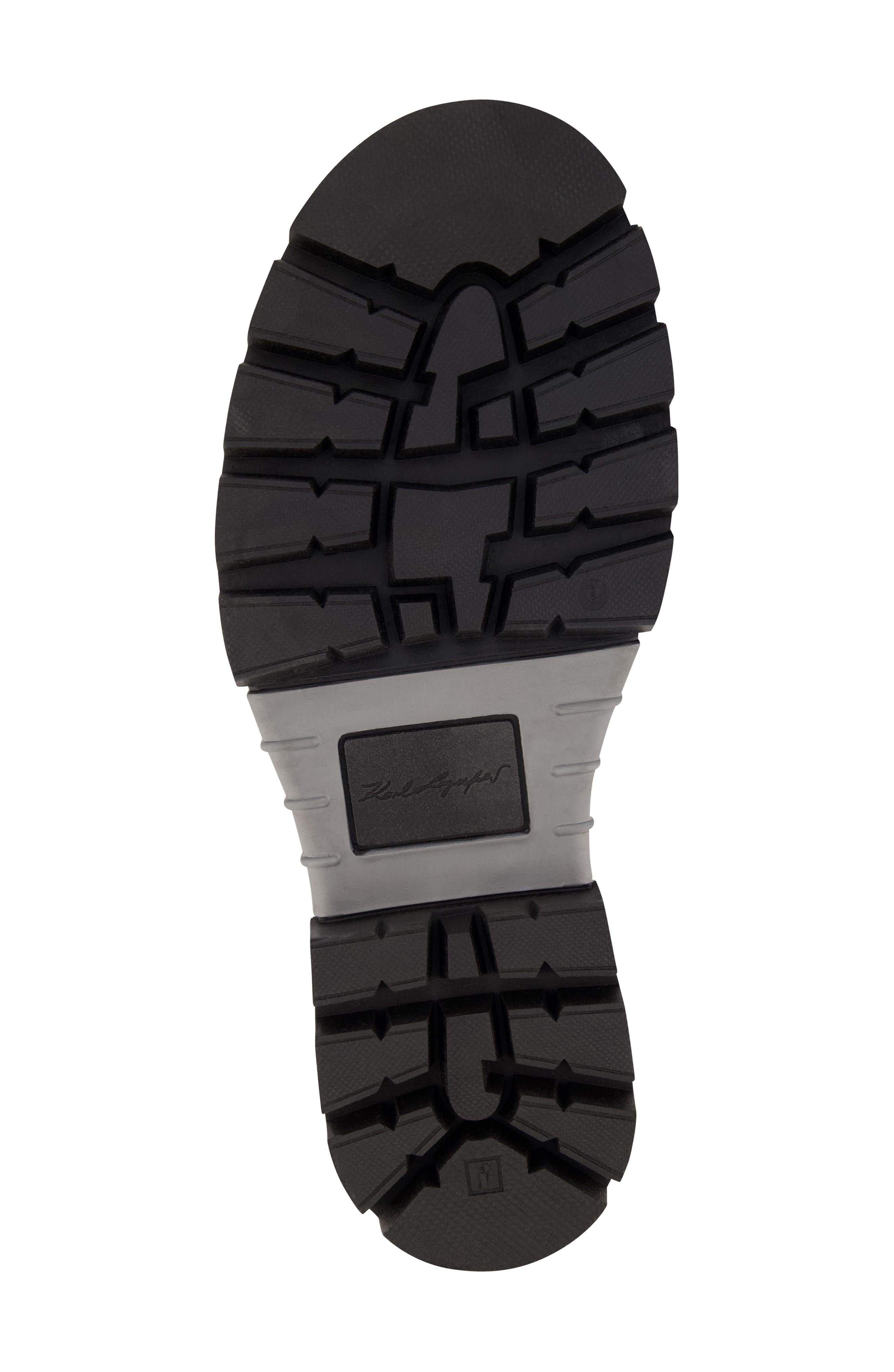 KARL LAGERFELD PARIS Leather Combat Boot, Alternate, color, 