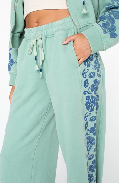 Roxy Fringing Reefs Drawstring Pants In Blue