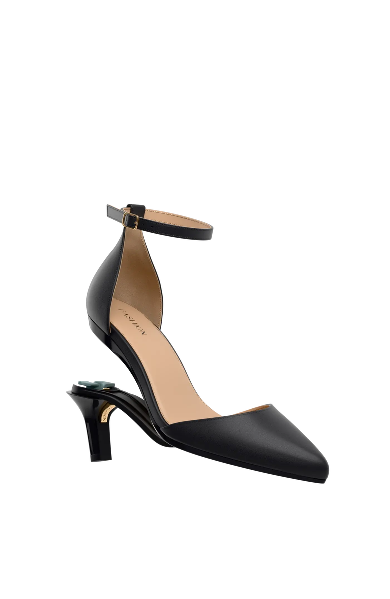 Pashion Footwear The D'Orsay 3" Stiletto Convertible Heel, Alternate, color, Coal Leather