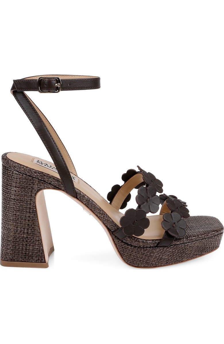 Badgley Mischka Collection Waverly Ankle Strap Platform Sandal, Alternate, color, Brown Leather