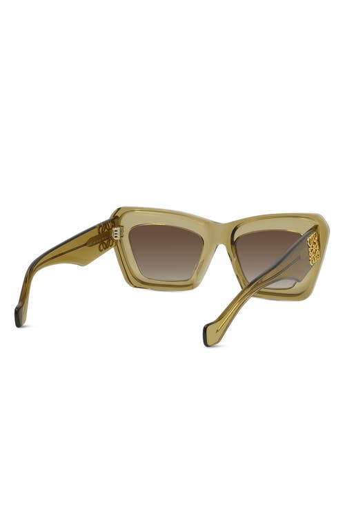 Loewe Chunky Anagram 46mm Rectangular Sunglasses In Gold