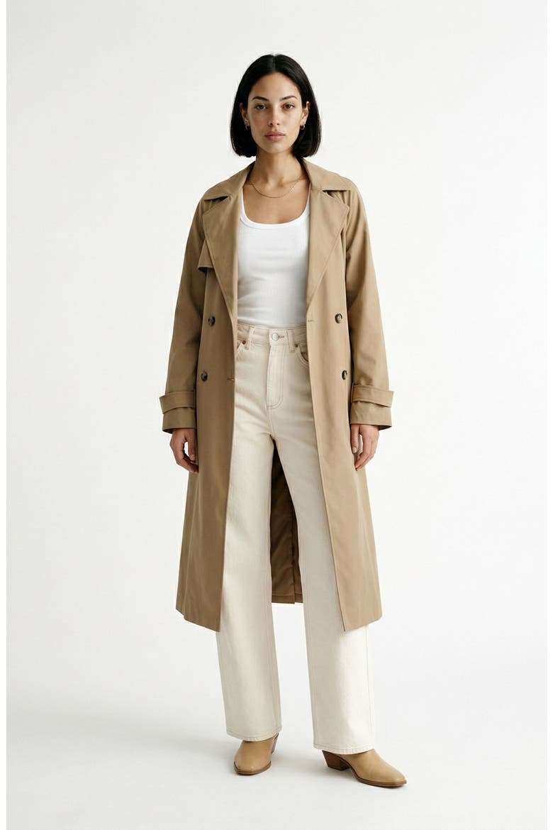 Tessa Trench Coat, Alternate, color, KELP