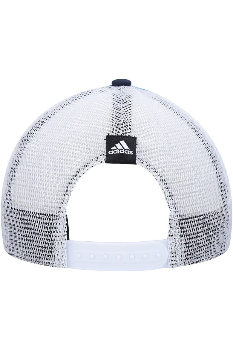 Women's adidas Light Blue/White Seattle Kraken Graphic Foam Trucker Snapback Hat, Alternate, color, Light Blue
