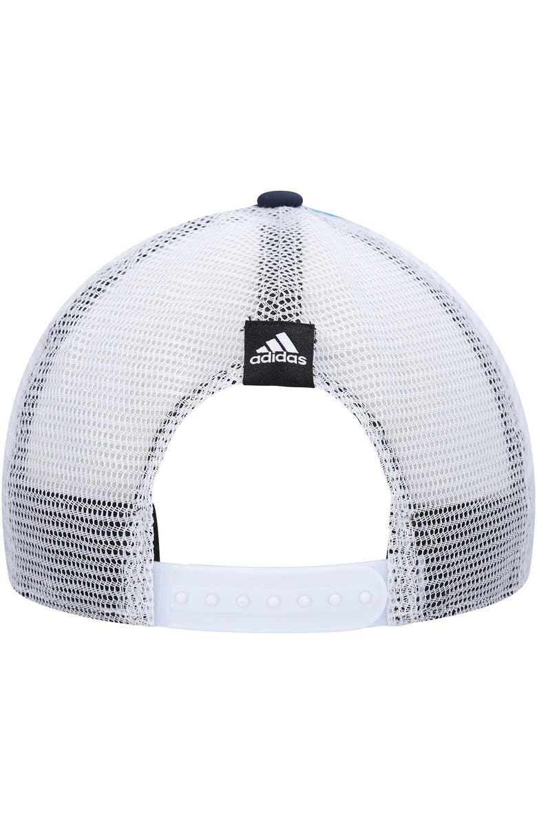 adidas Women's adidas Light Blue/White Seattle Kraken Graphic Foam Trucker Snapback Hat, Alternate, color, Light Blue