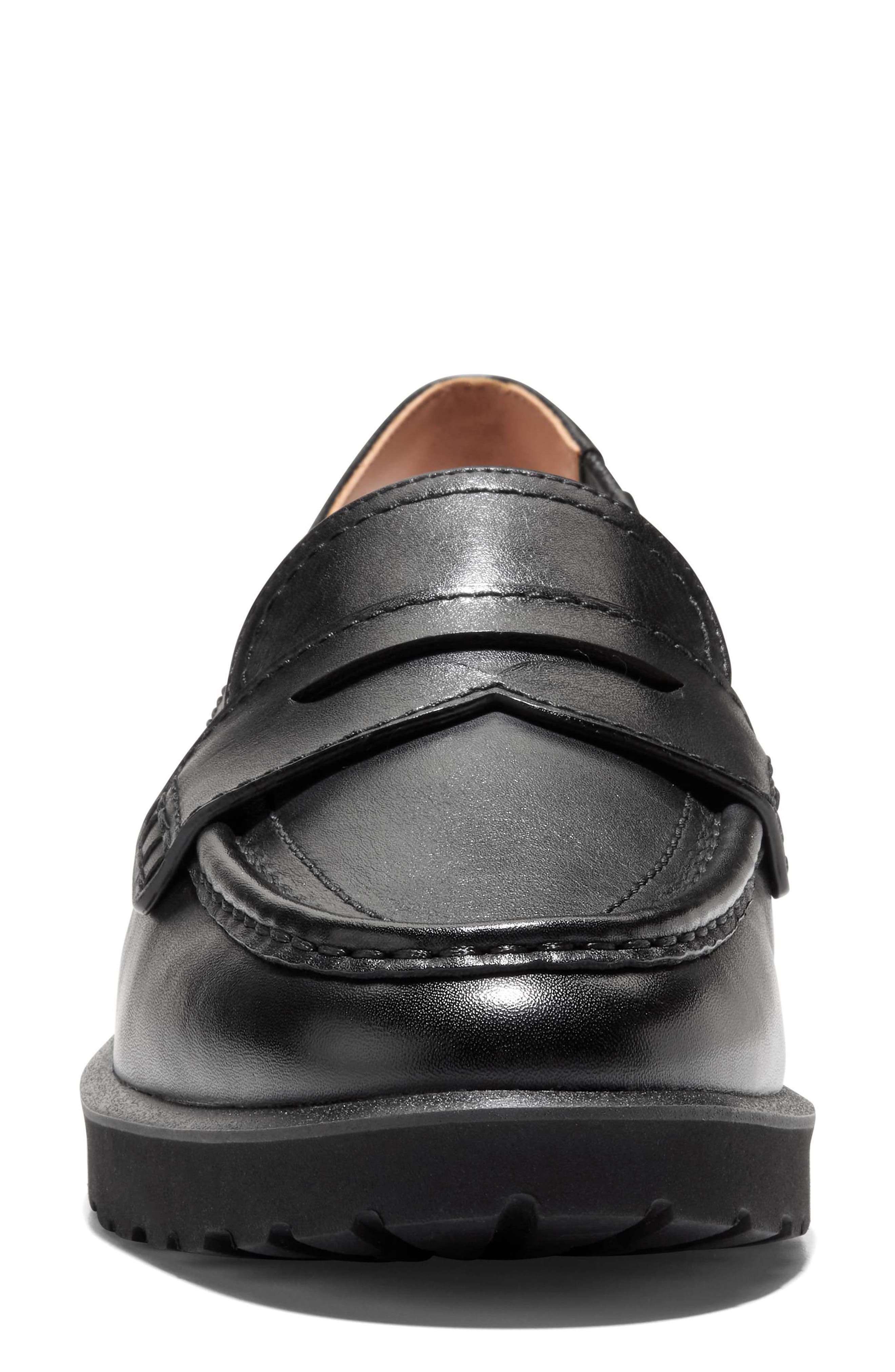 Cole Haan Gwendolyn Slingback Penny Loafer, Alternate, color, Black Leather