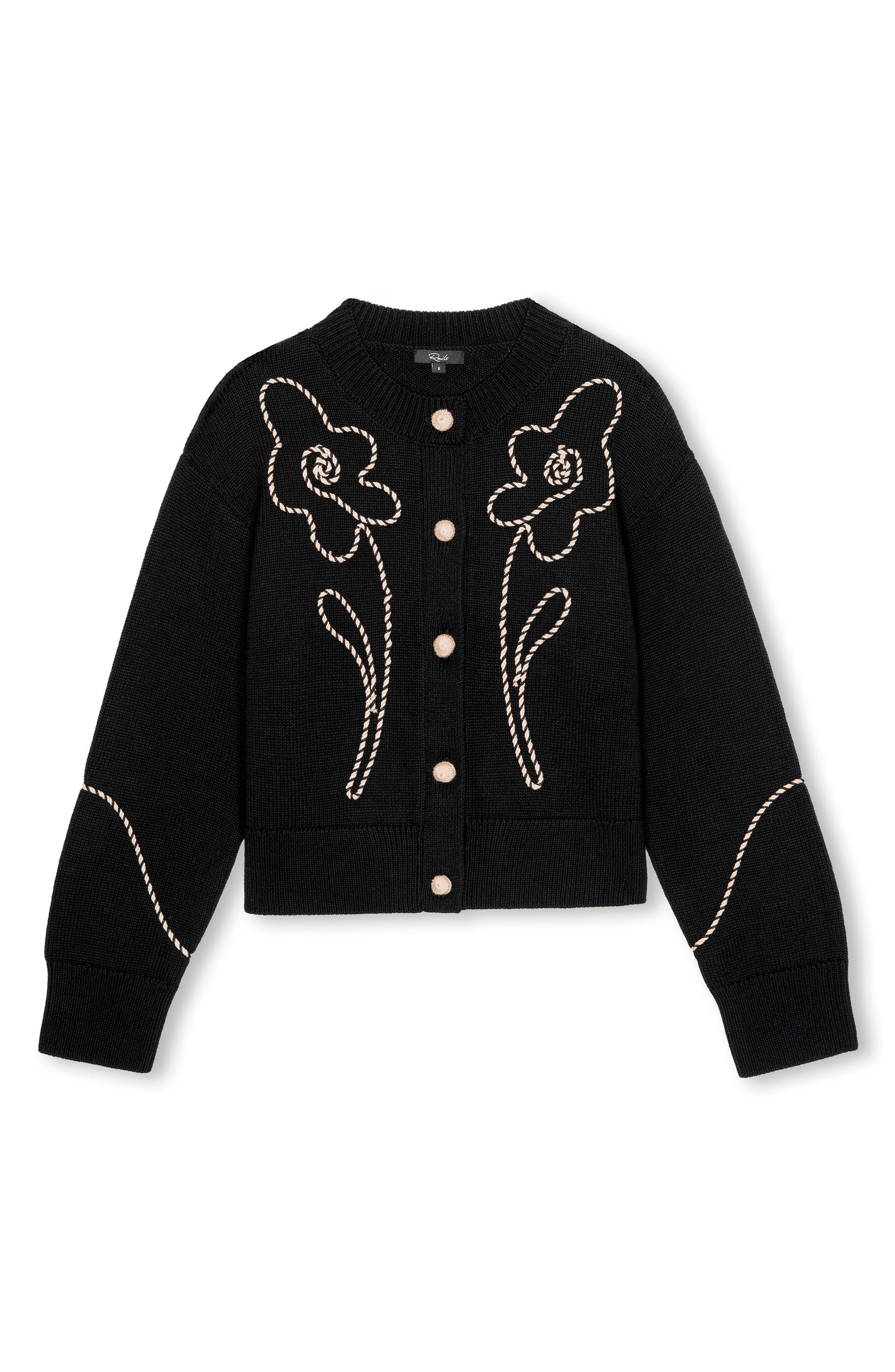 Rails Sybil Embroidered Cotton Cardigan (Women) | Nordstrom