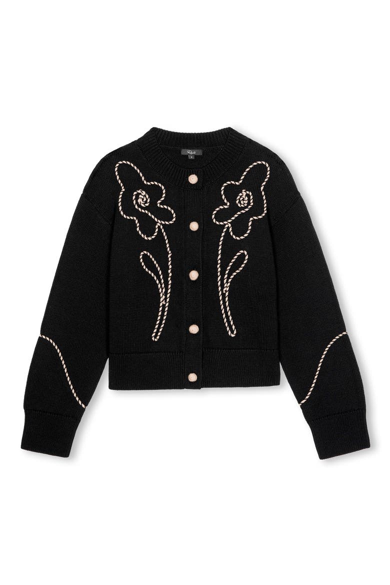 Sybil Embroidered Cotton Cardigan, Alternate, color, WESTERN FLORAL