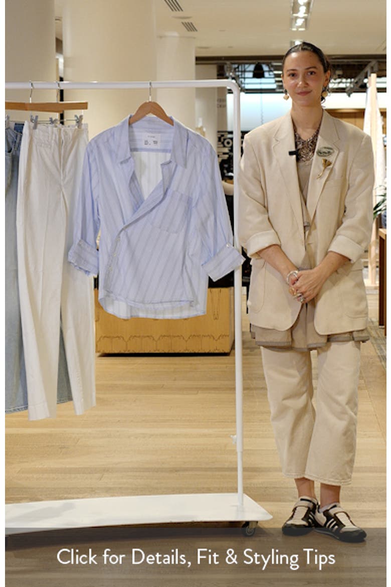 Asymmetric Stripe Wrap Shirt video