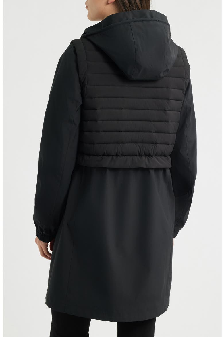 Quilt Core Hooded Coat, Alternate, color, BLACK