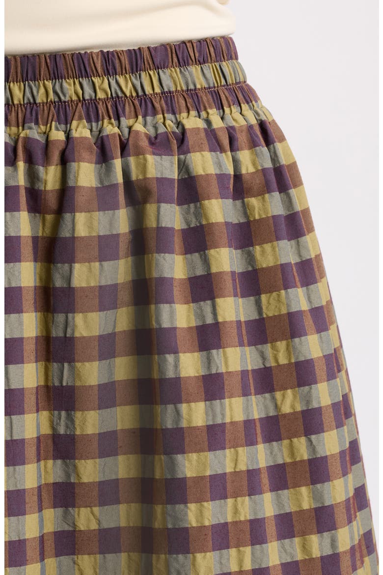 Dax Check Midi Skirt, Alternate, color, TAPENADE CHECK