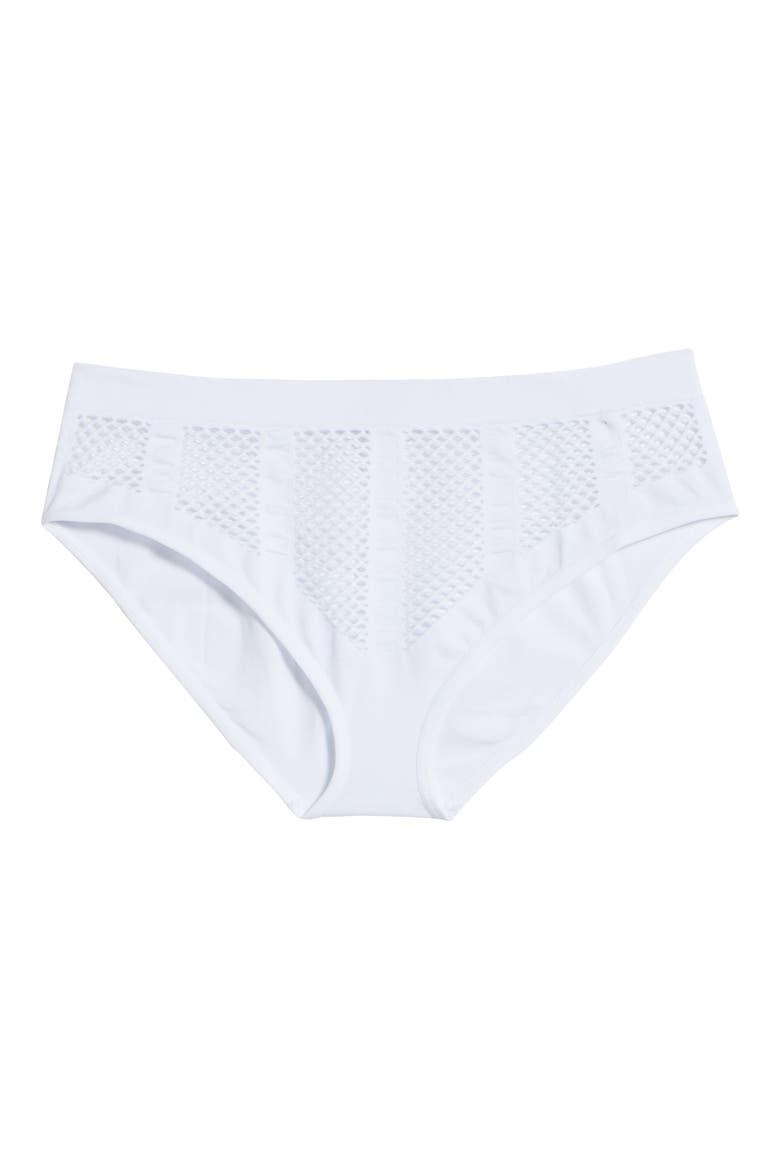 Shadow Play Fishnet Panties, Alternate, color, WHITE