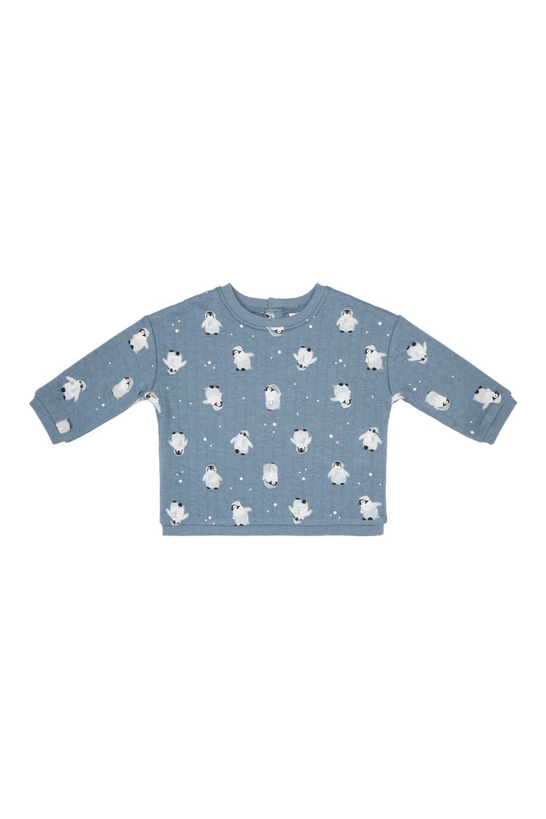 3-Piece Quilted Sweatshirt, Joggers & Socks Set, Alternate, color, PENGUINS
