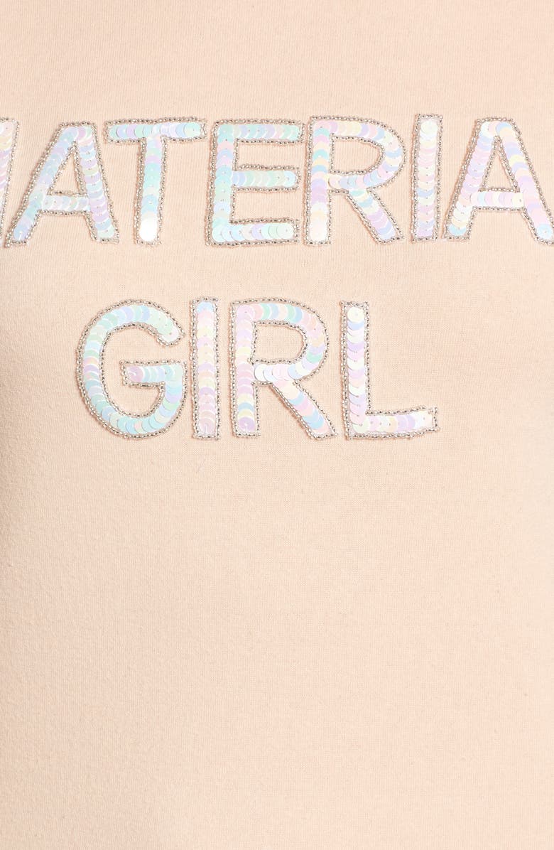 Bow & Drape Material Girl Sweatshirt, Alternate, color, 