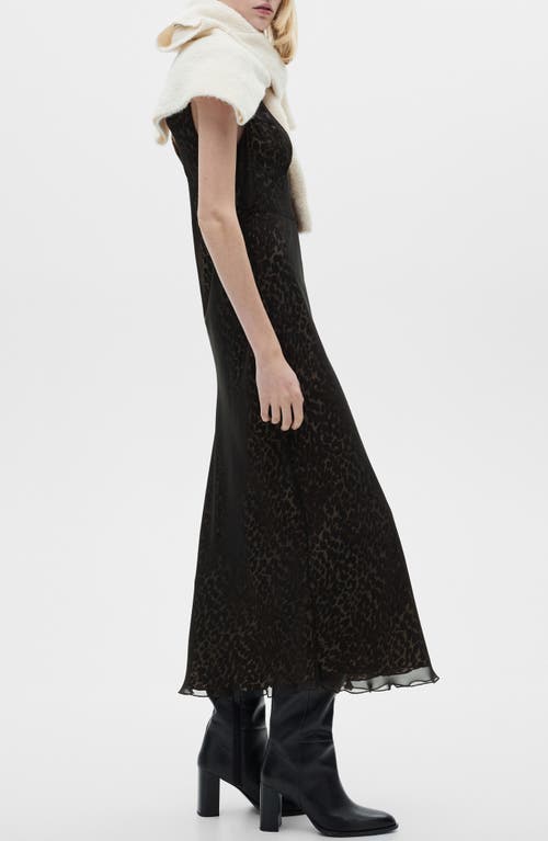Shop Mango Rocio Sleeveless Midi Dress In Black