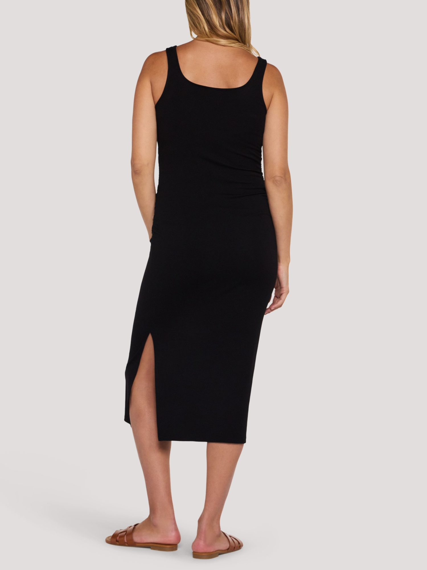 Sleeveless Side Ruched Midi Dress - image 2