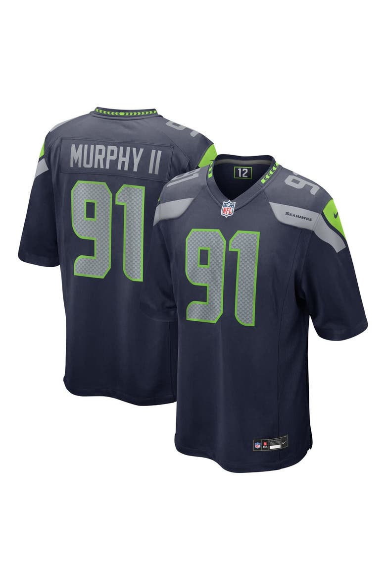 Men's Nike Byron Murphy II College Navy Seattle Seahawks  Player Game Jersey, Main, color, Navy