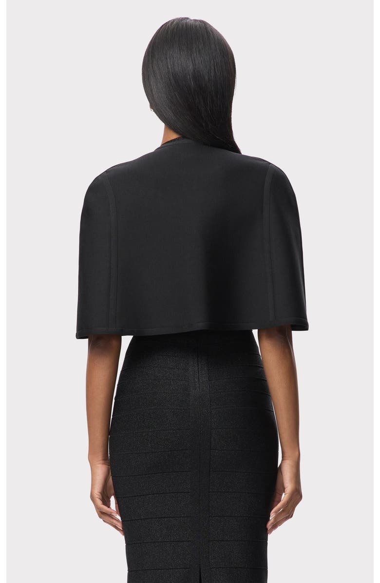 Herve Leger The Juliette Cape, Alternate, color, Black