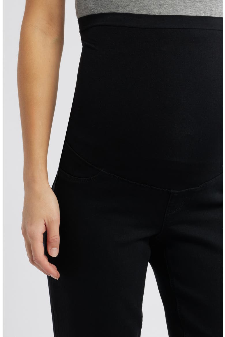 Over the Bump Slim Straight Leg Maternity Jeans, Alternate, color, BLACK