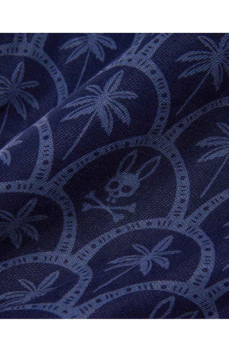 Psycho Bunny Brad Print Linen & Cotton Shorts, Alternate, color,