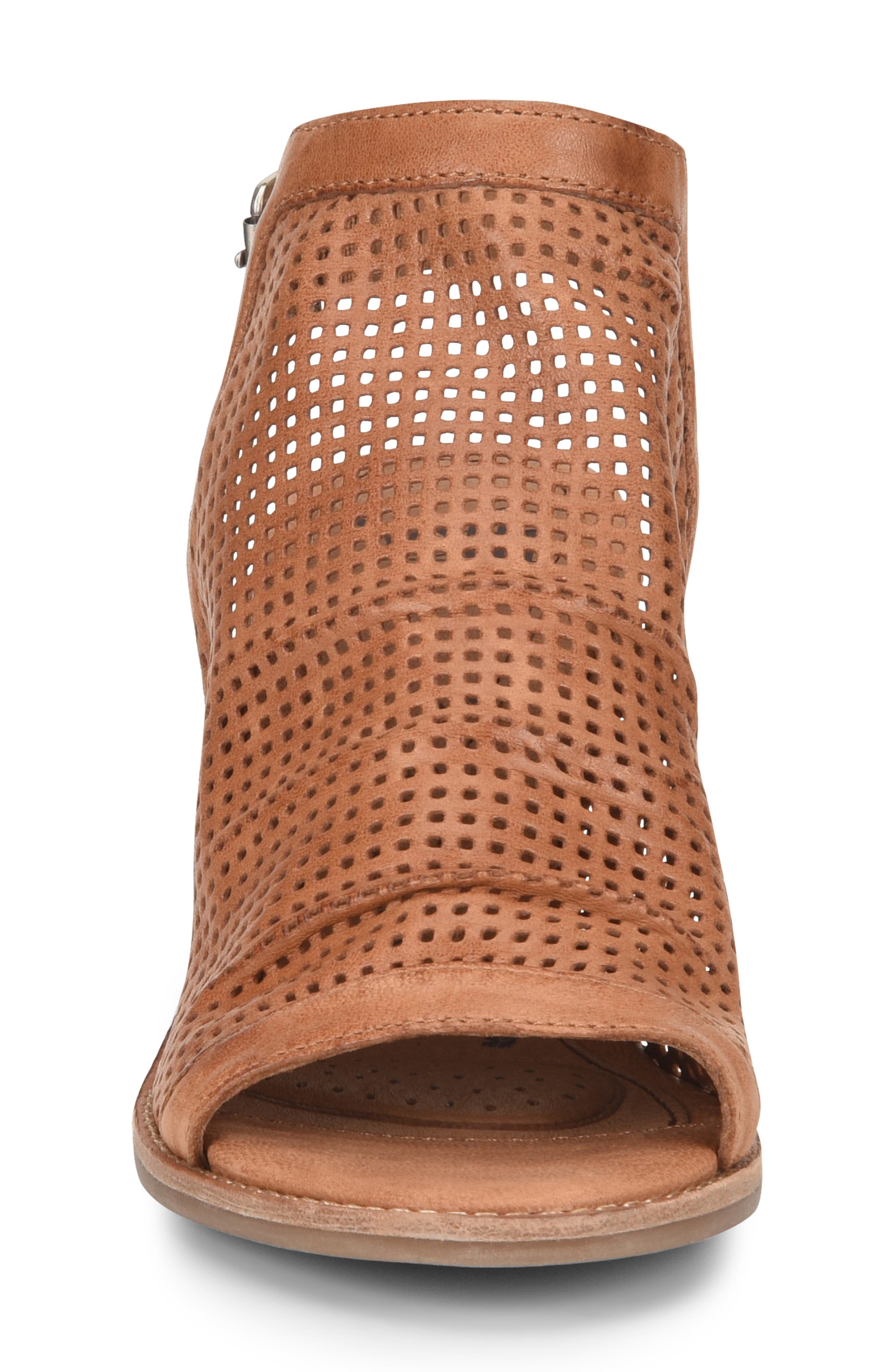 Milly Perforated Sandal, Alternate, color, LUGGAGE LEATHER