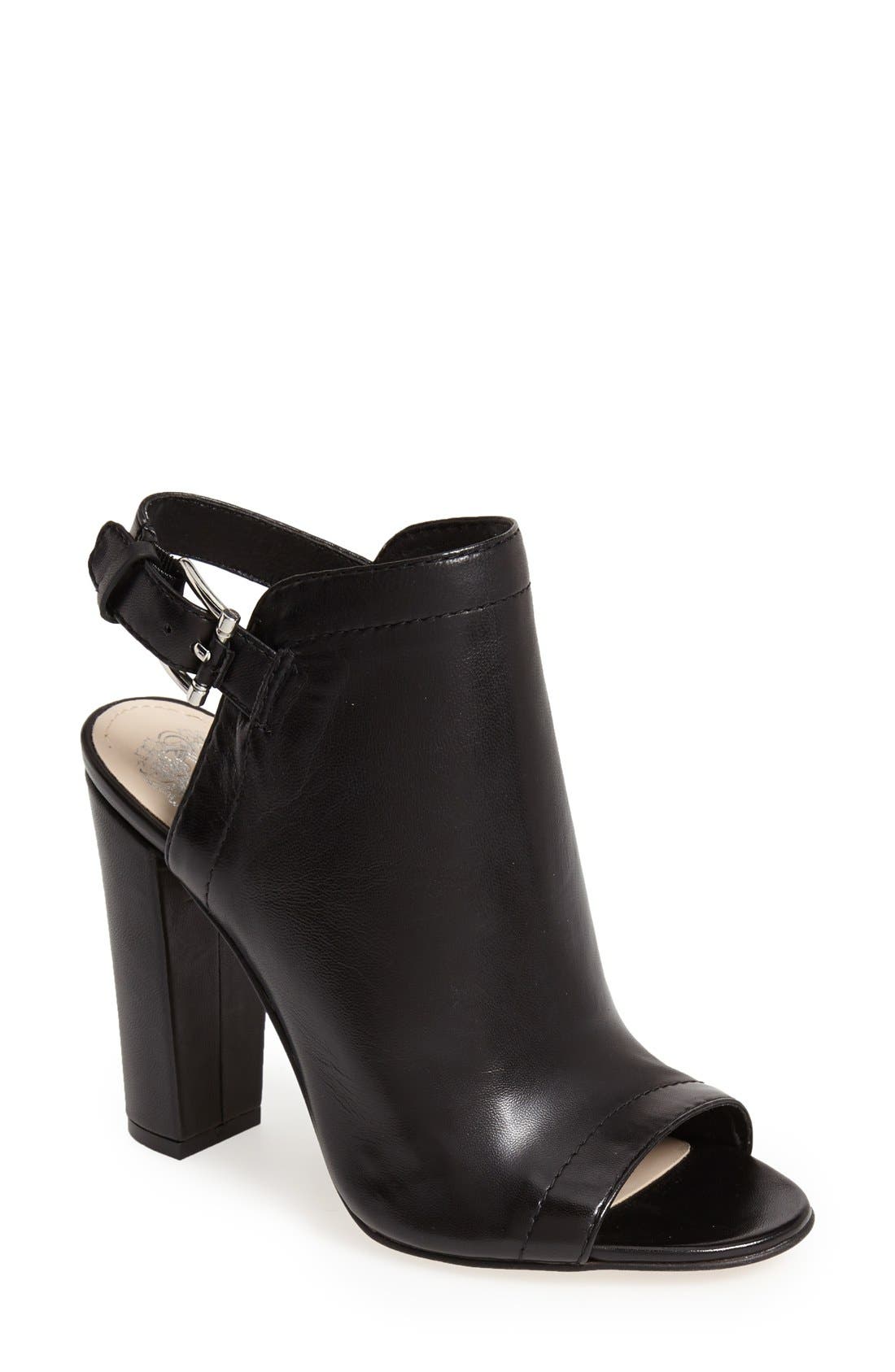 Vince Camuto 'Vamelia' Open Toe Leather Bootie, Main, color, 