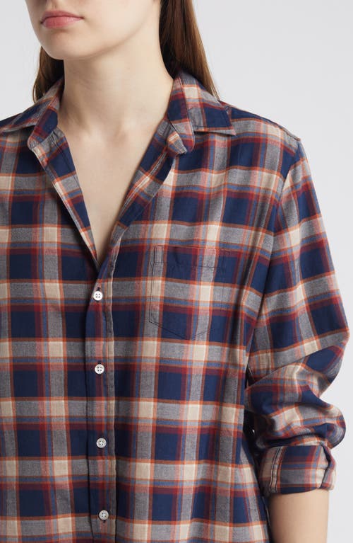 Frank & Eileen Barry Button Up Shirt In Rust/navy/red Plaid In Rust/navy/red Plaid