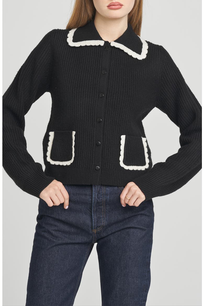 Millie Cardigan, Alternate, color, BLACK