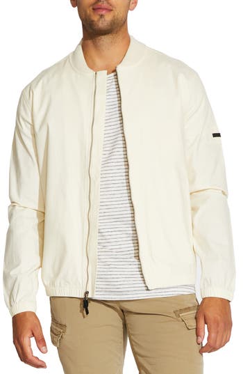 Civil Society Lightweight Cotton Blend Bomber Jacket In Neutral
