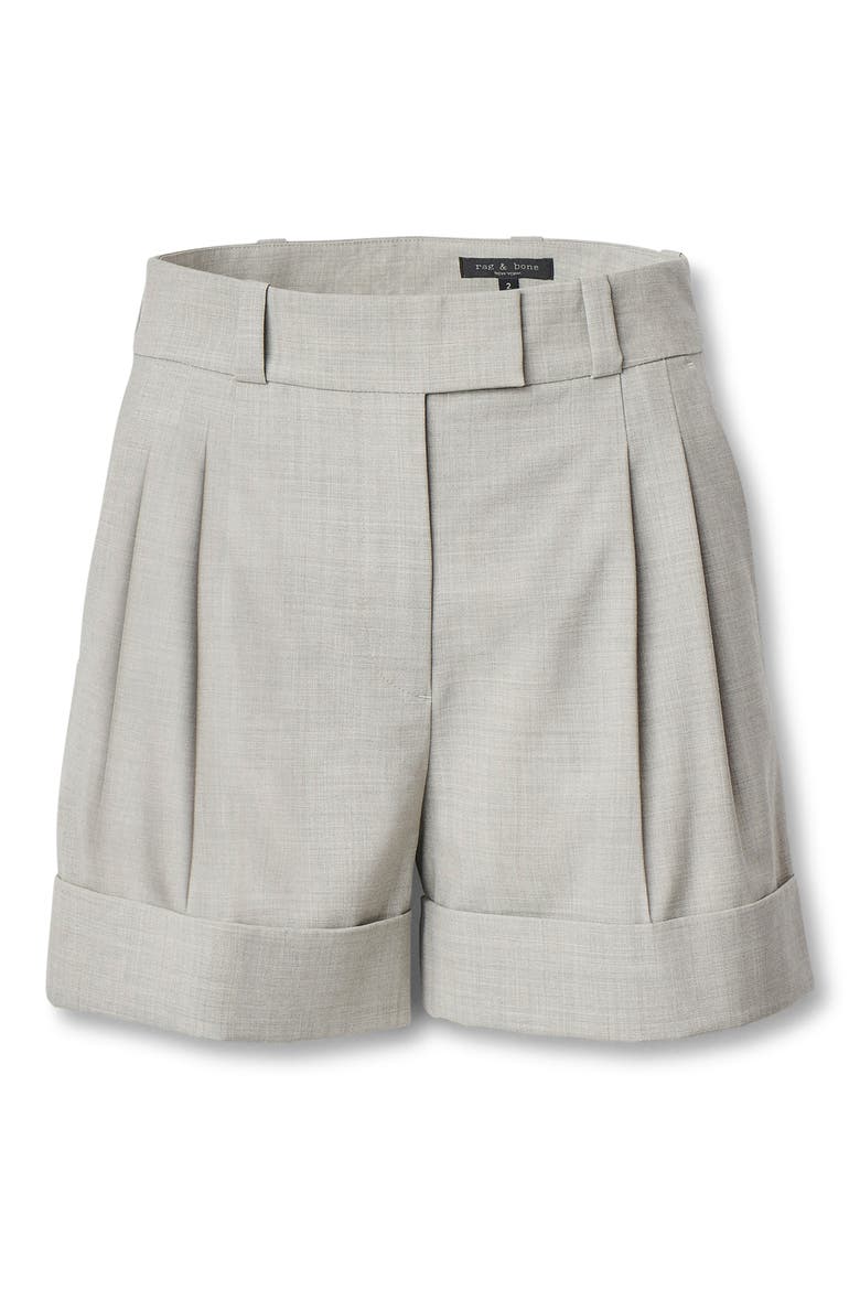 Neila Stretch Wool Shorts, Alternate, color, LIGHT TAUPE