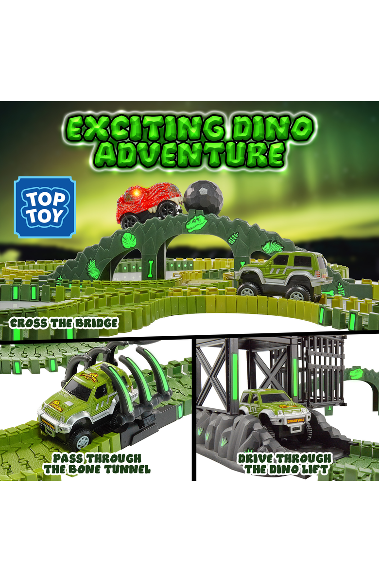 USA Toyz Dinosaur Track STEM Set Toy 225 Piece, Alternate, color, Multi Color