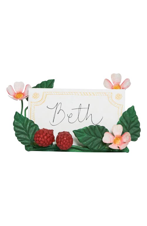 Juliska Meadow Raspberry Set Of 4 Card Holders In Multi