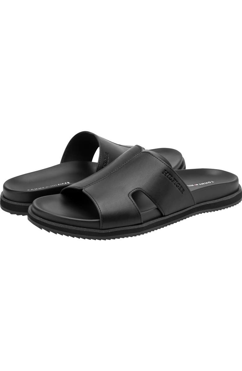 Tommy Hilfiger Welch Slide Sandal, Alternate, color, Black