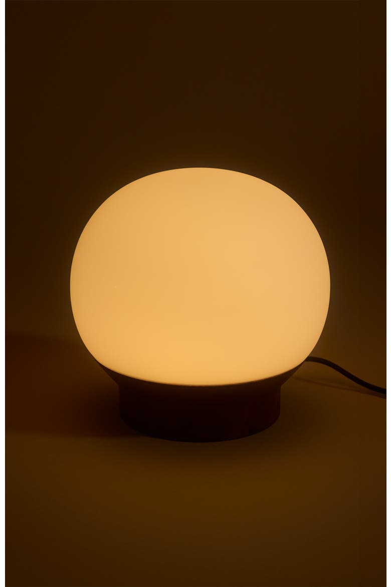 Marlow 6" LED Dimmable Globe Table Lamp With Wooden Base, Alternate, color, Brown