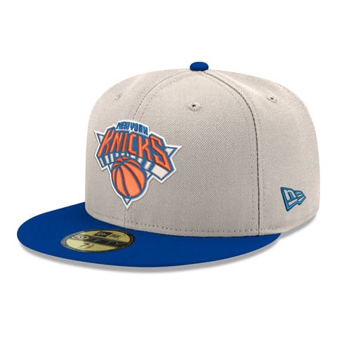 Men's New Era  White/Blue New York Knicks Chrome 59FIFTY Fitted Hat