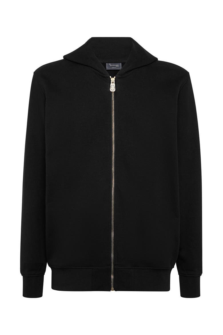 Hoodie Sweatjacket Lion Men, Main, color, black