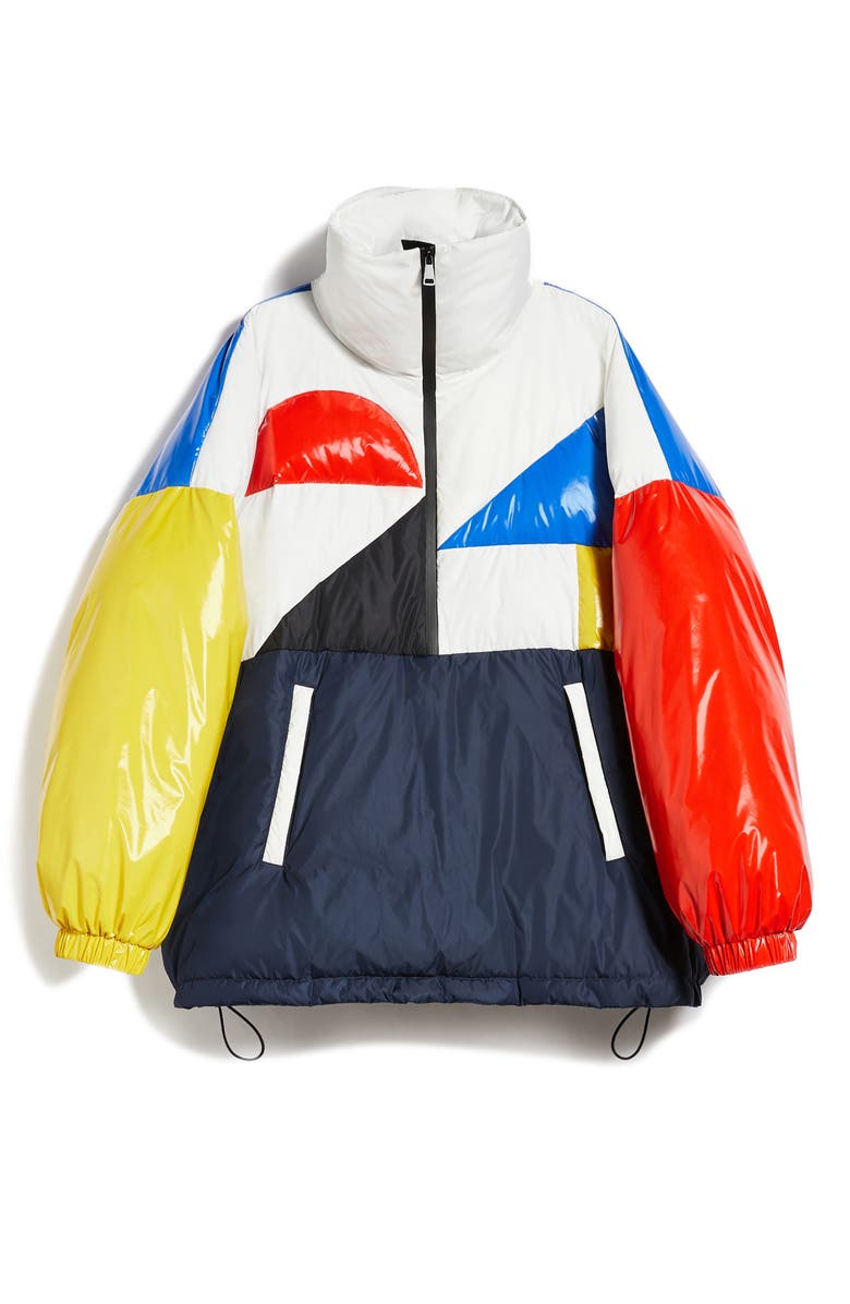 Weekend Max Mara Tondo Colorblock Down Puffer Jacket, Alternate, color,