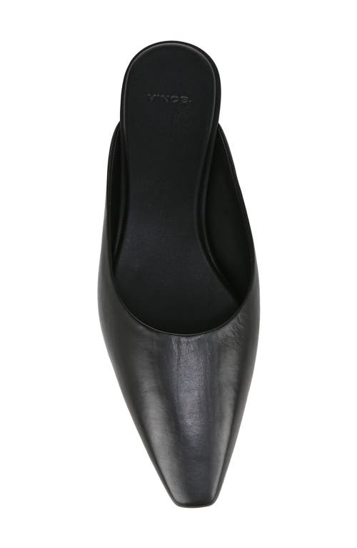 Vince Ana Ana Leather Ballerina Mules In Black