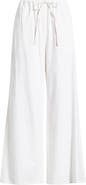 Open Edit Linen Blend Wide Leg Pants