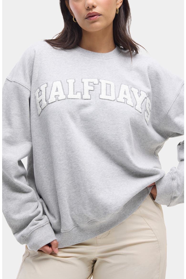 Cotton Graphic Sweatshirt, Main, color, HEATHER GREY