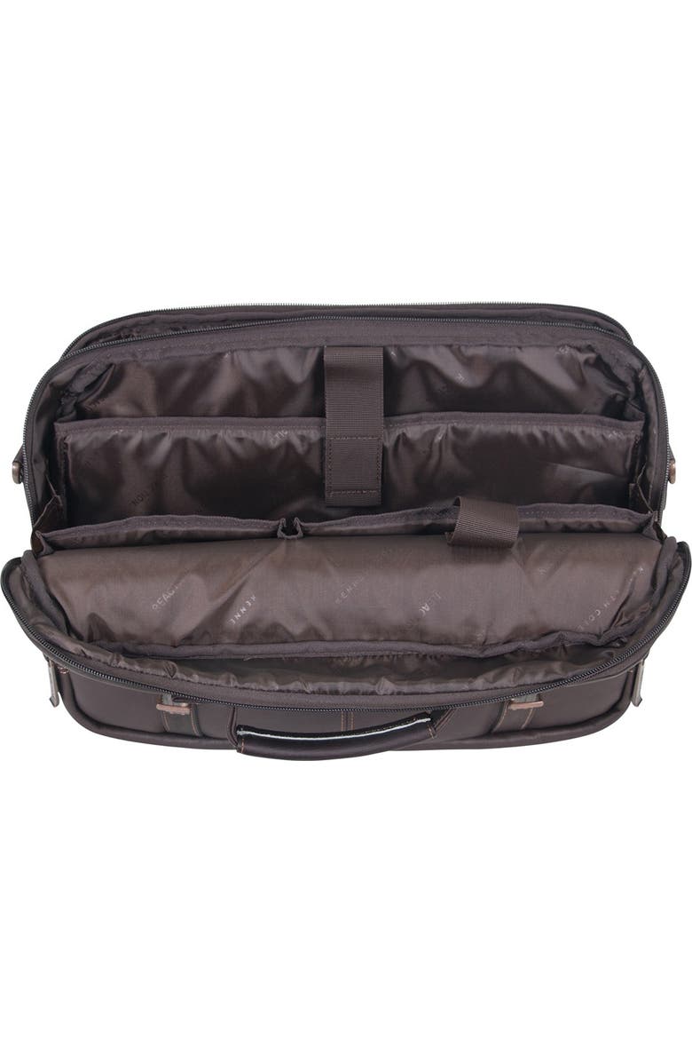 Kenneth Cole Colombian Leather 16” Laptop Computer Portfolio Messenger Briefcase, Alternate, color, Brown