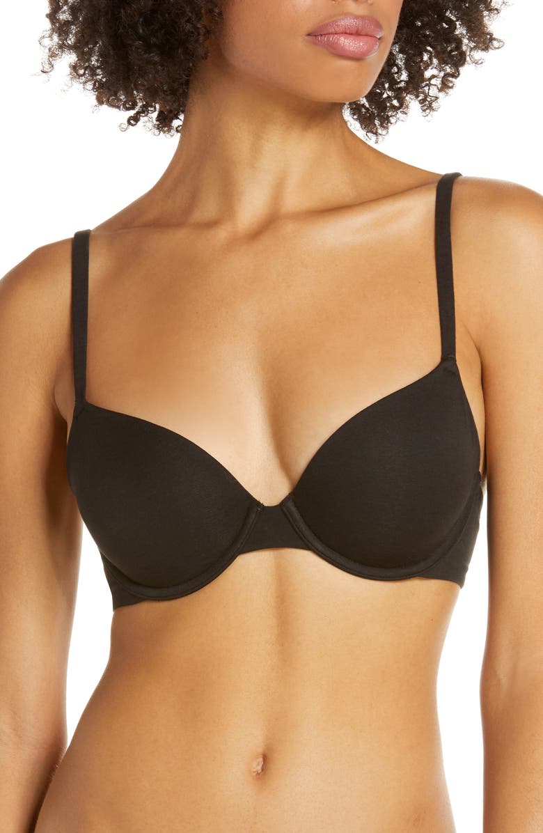 Madewell Shea Cotton & Modal T-Shirt Bra, Main, color, 