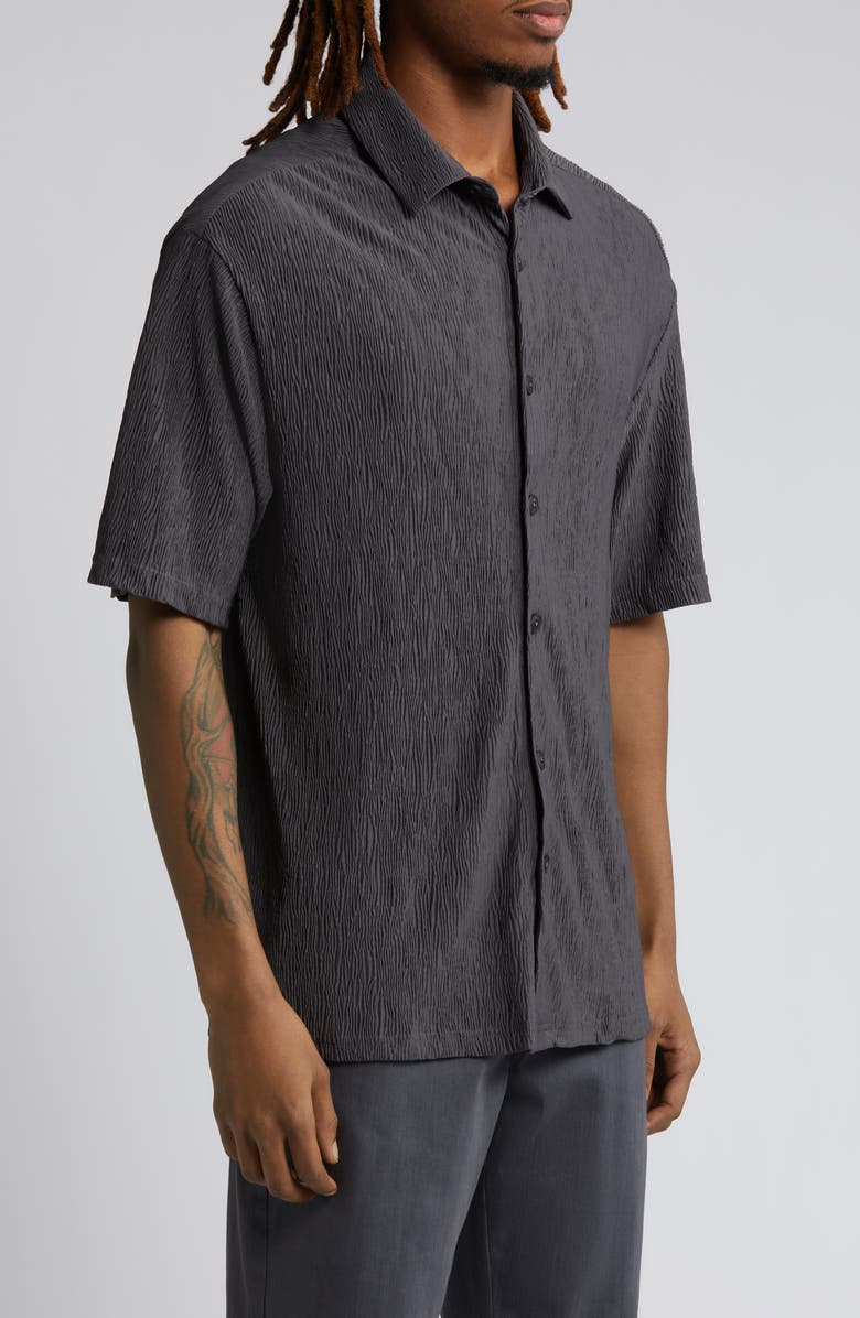 Topman Textured Button-Up Shirt, Alternate, color,