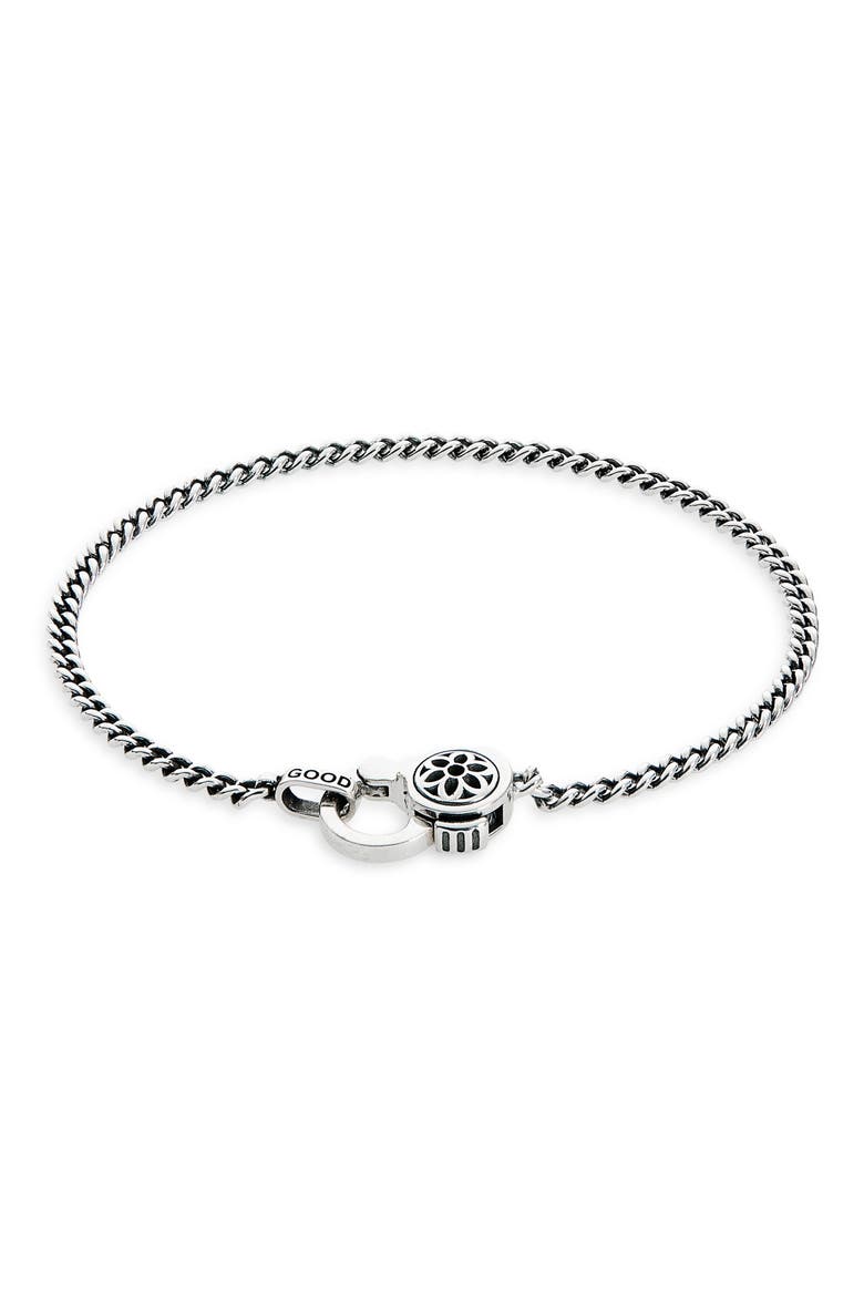 Men's 4A Sterling Silver Curb Chain Bracelet, Main, color, STERLING SILVER